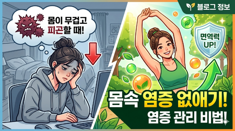 몸이 무겁고 피곤하다면? 몸속 염증 없애기 식단과 염증 관리 비법