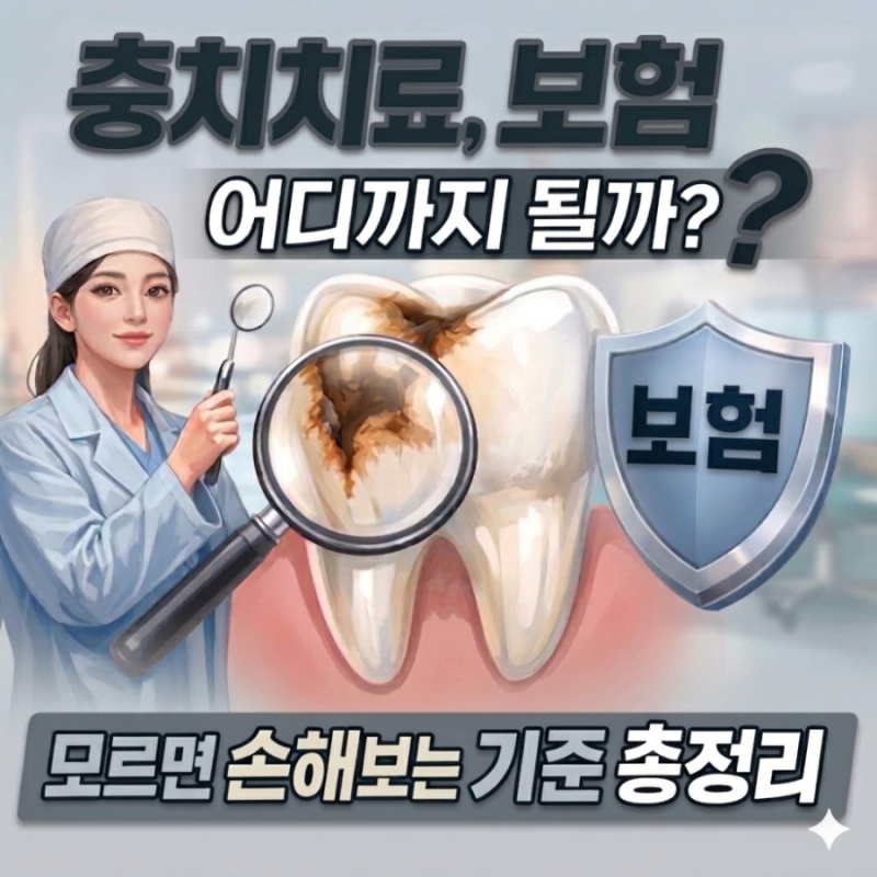 충치치료 보험 적용 기준 총정리,(+ 비용 줄이는 방법까지)