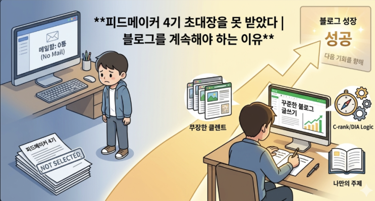  피드메이커 4기 초대장을 못 받았다 | 블로그를 계속해야 하는 이유