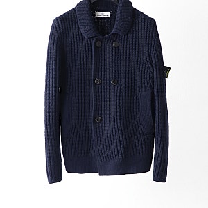 [판매완료] 스톤아일랜드 헤비 울니트 가디건 네이비 M사이즈 525B1 STONE ISLAND HEAVY WOOL KNIT CARDIG....