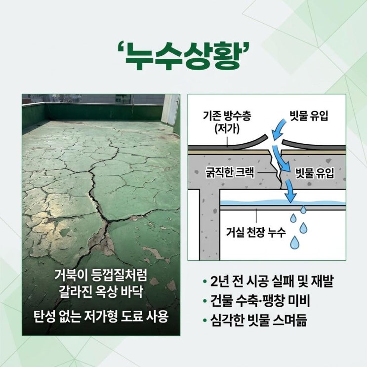 용인 처인구 옥상방수공사 빌라, 건물, 주택 탄성도막 해결 사례
