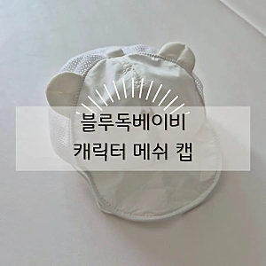 내돈내산)블루독베이비 화이트 메쉬 캡모자 구매 및 사용후기 여름 메쉬 아기모자