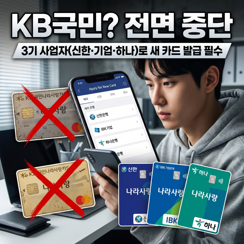 나라사랑카드 재발급, KB 쓰시던 분 이제 이렇게 하셔야 해요