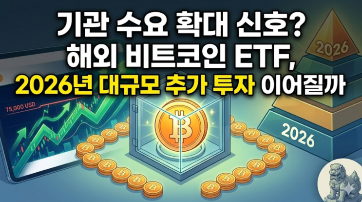  "기관 수요 확대 신호?" 해외 비트코인 ETF, 2026년 대규모 추가 투자 이어질까