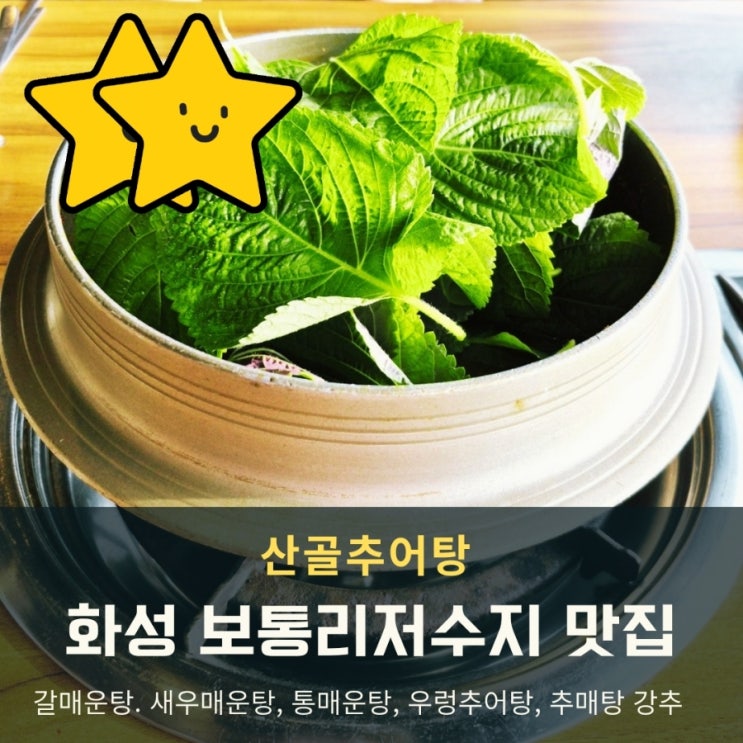  화성 보통리저수지 맛집, 뷰까지 완벽한 산골추어탕 새우매운탕 후기