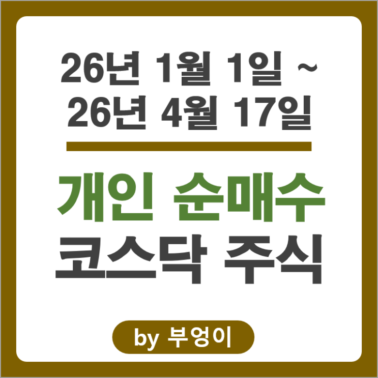 코스닥 주식 9.3조원 팔아치운 개인, 순매수 순매도 Top 50 알아볼까