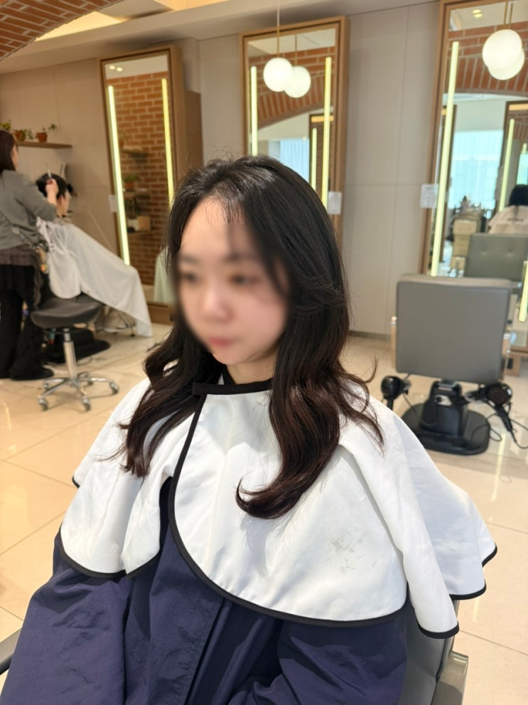  긴머리 그대로 S컬에 위는 매직까지, 노원미용실 준오헤어 하이선생님이 답이었어요