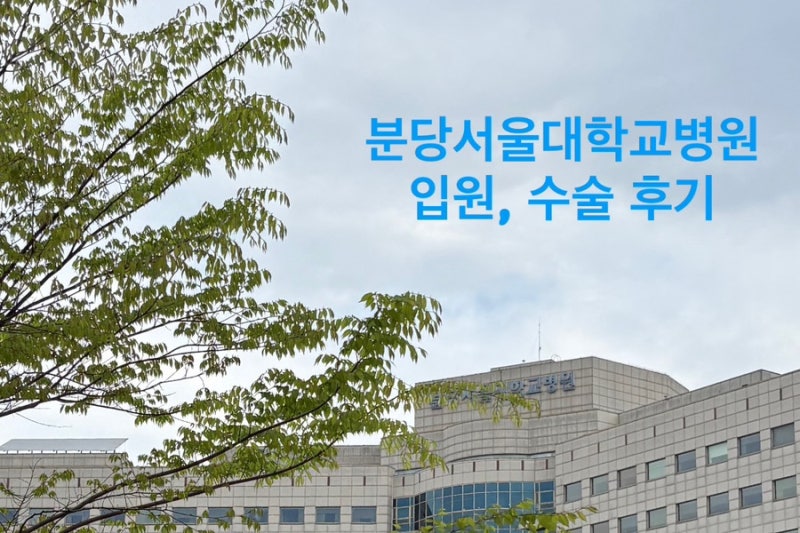 분당서울대병원 수술, 입원 후기 /4인실, 2인실, 중환자실, 중환자보호자실, 주차할인, 식사
