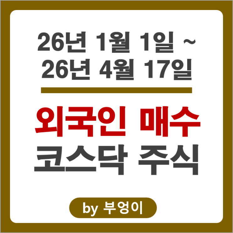 외국인 순매수 코스닥 주식 Top 3 : 삼천당제약 에코프로비엠 에코프로 주가