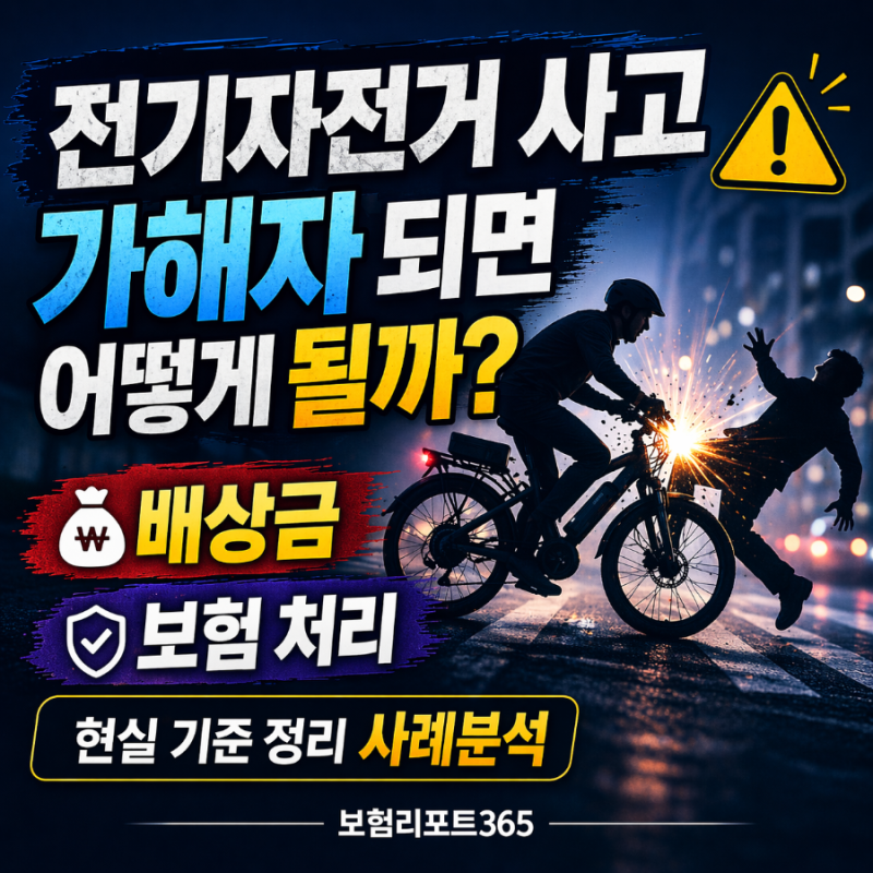 [전기자전거사고] 가해자 되면 어떻게 될까? | 배상금 보험 처리 사례 분석