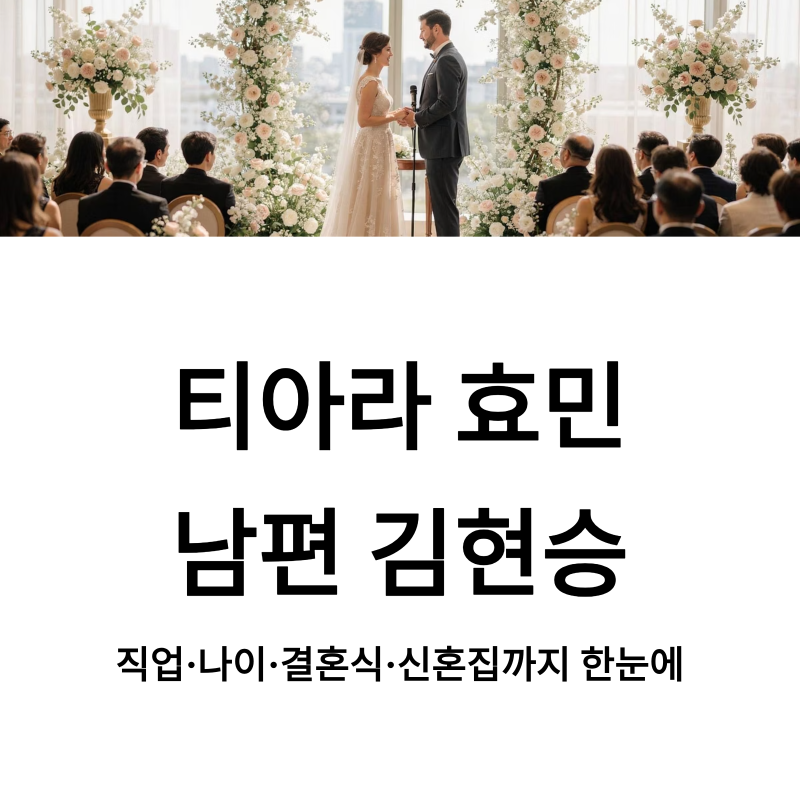 티아라 효민 남편 김현승 누구 직업 나이 프로필 결혼식 신혼집까지 정리