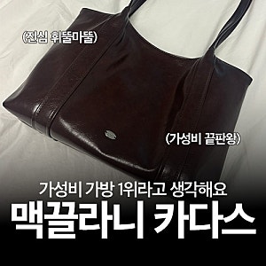 직장인 대학생 가성비 가방 추천 맥끌라니 카다스 숄더백