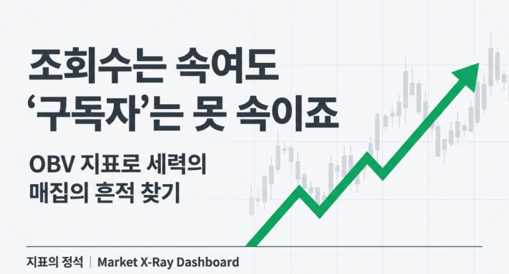  [OBV지표]조회수는 속여도 '구독자'는 못 속이죠: OBV 지표로 세력의 매집 흔적 찾기
