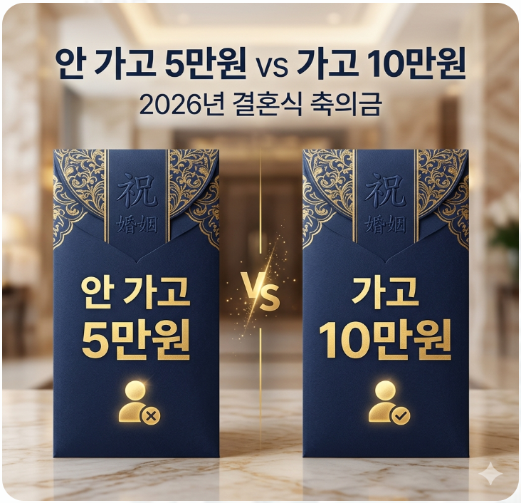  "안 가고 5만원 vs 가고 10만원" 고물가가 바꾼 2026년 결혼식 축의금
