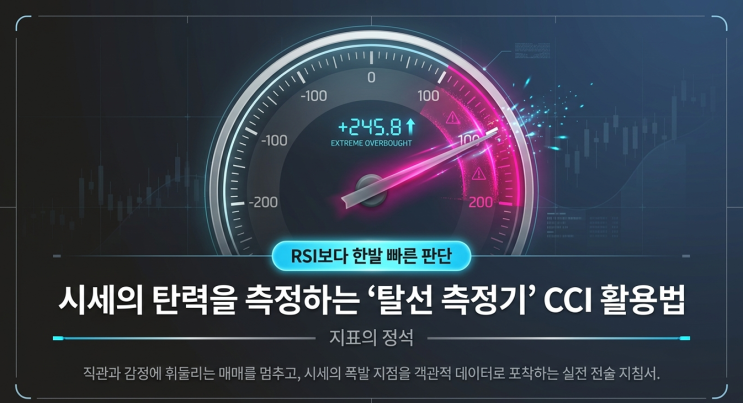  [CCI지표]RSI보다 한발 빠른 판단: 시세의 탄력을 측정하는 ‘탈선 측정기’ CCI 활용법