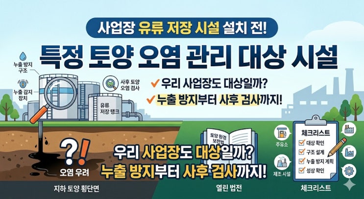  특정토양오염관리대상시설이란? 사업장 대표가 먼저 알아야 할 기본개념