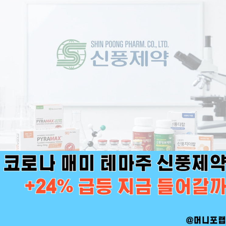  신풍제약 주가 피라맥스 하나로 "+24%" , 지금 들어가도 될까