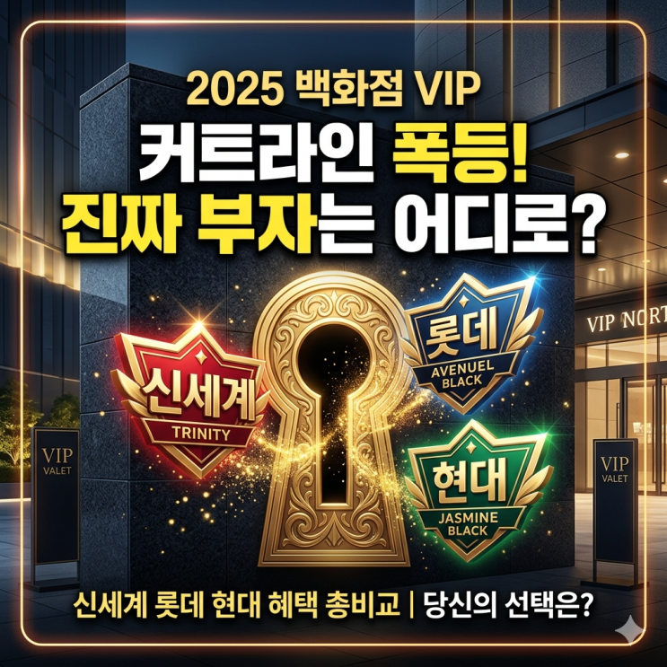 [2026 백화점 VIP 등급 커트라인] 신세계 롯데 현대 혜택 비교, 진짜 부자들은 어디로 갈까