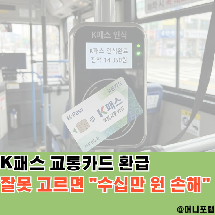  K패스 교통카드 환급, 잘못 고르면 연간 "수십만 원 손해"