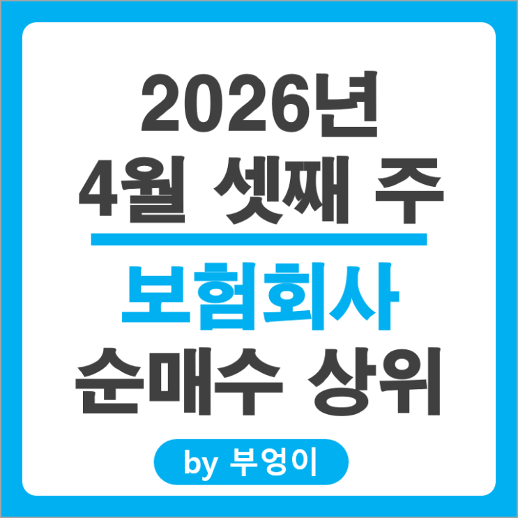 보험사 포트폴리오 유출입 국내 주식 종목 Top 50 알아보자