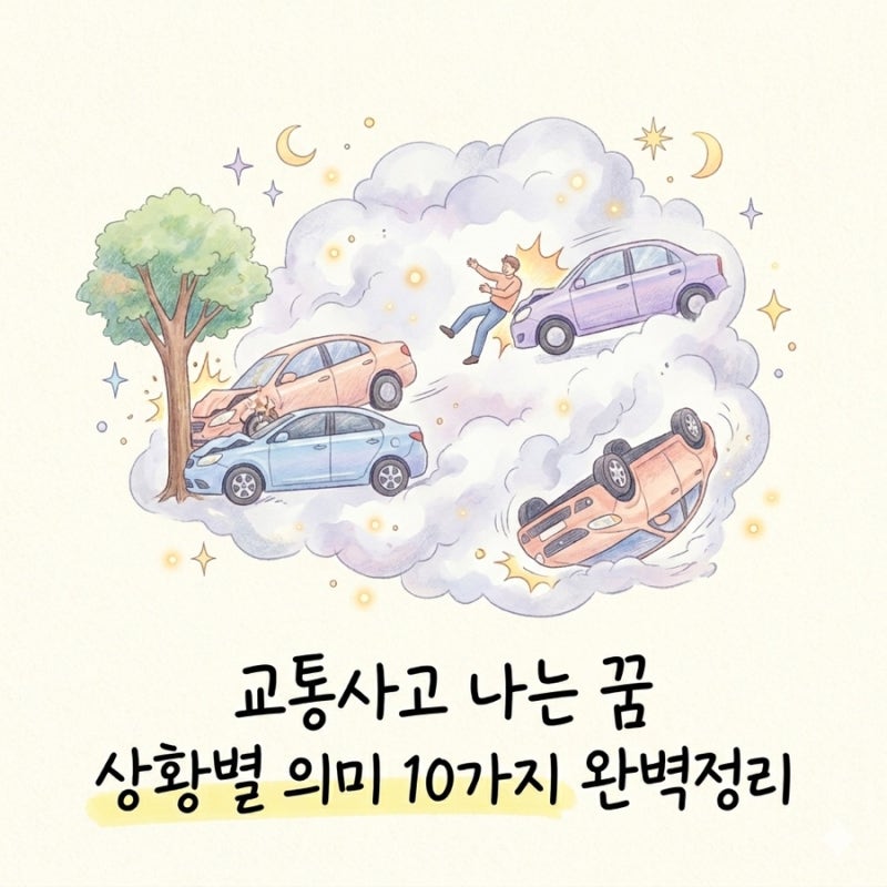 교통사고 나는 꿈 차사고 해몽 상황별 의미 10가지 총정리