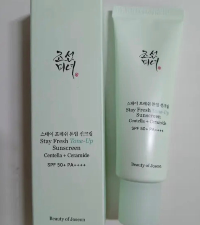 조선미녀 스테이프레쉬 톤업 선크림 SPF50+ PA++++ 올리브영 자외선 차단제 추천
