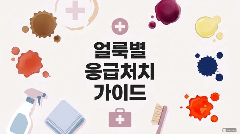 "앗! 옷에 이게 무슨 일이야?" - 얼룩별 응급처치 가이드