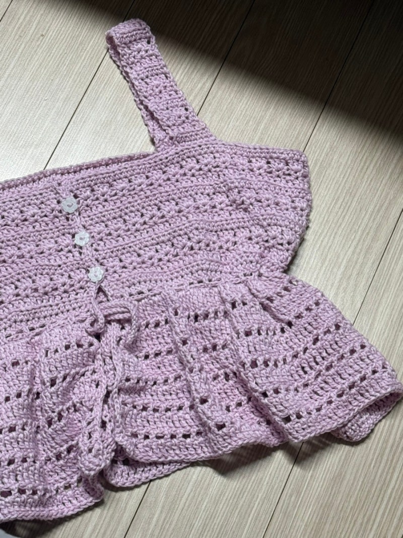 뜨개일기 다섯 번 째 홀씨뷔스티에 뜨기 여름 코바늘 도안 추천