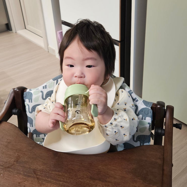  아기 빨대컵 사용 시기 | 새지 않는 토비앤몰리이유식빨대컵 후기