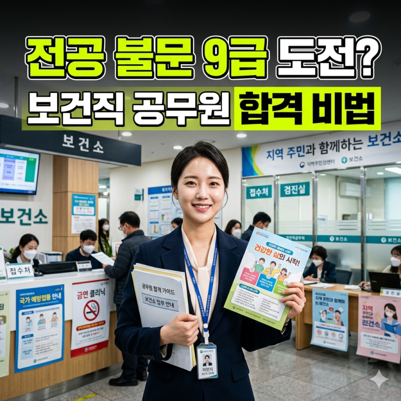 비전공자도 9급 합격? 보건직 공무원 하는 일부터 가산점 꿀팁까지
