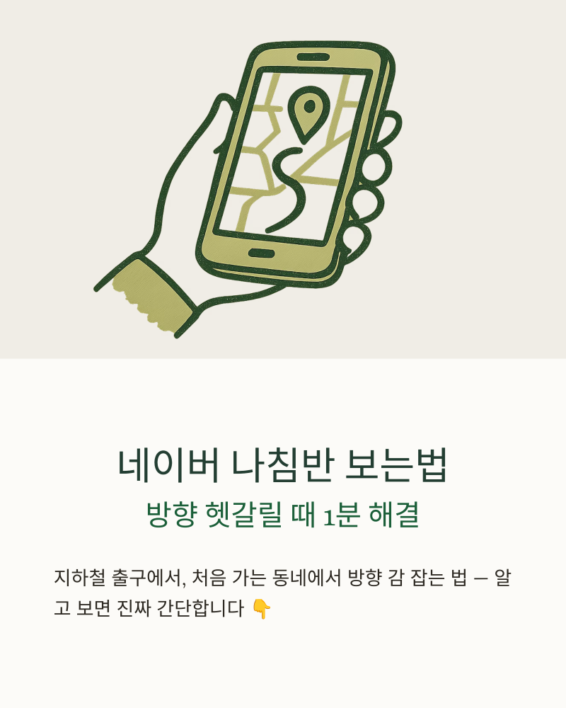 네이버 나침반 보는법 (방향 헷갈릴 때 1분 해결)