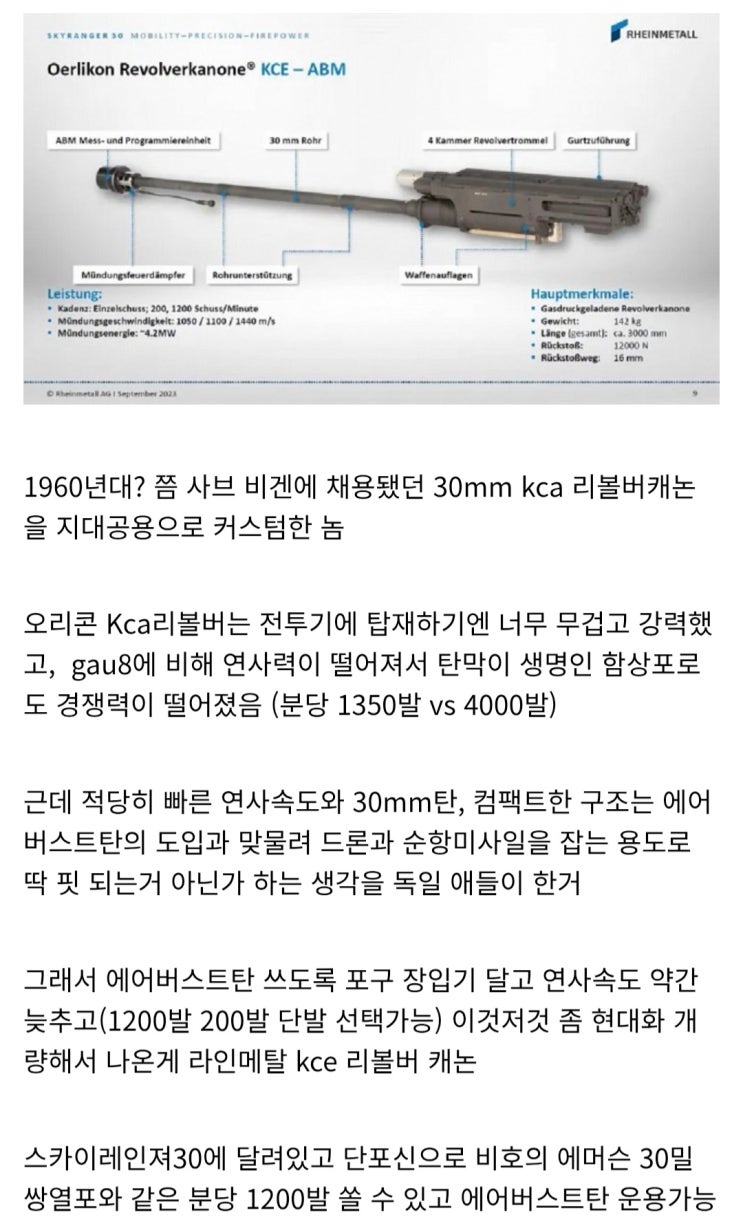  라인메탈 30mm kce 리볼버 캐논