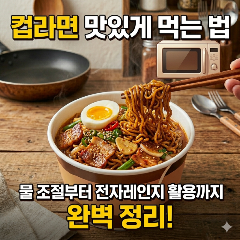 컵라면 맛있게 먹는 법, 물 조절부터 전자레인지 활용까지 완벽 정리