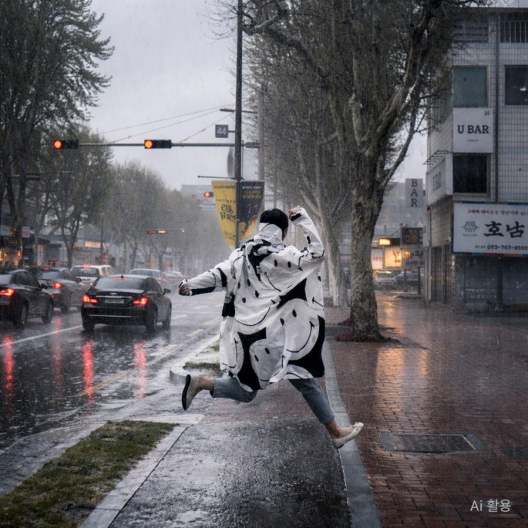  여성 레인코트 골프우비 장마철 코디 추천 레인키스
