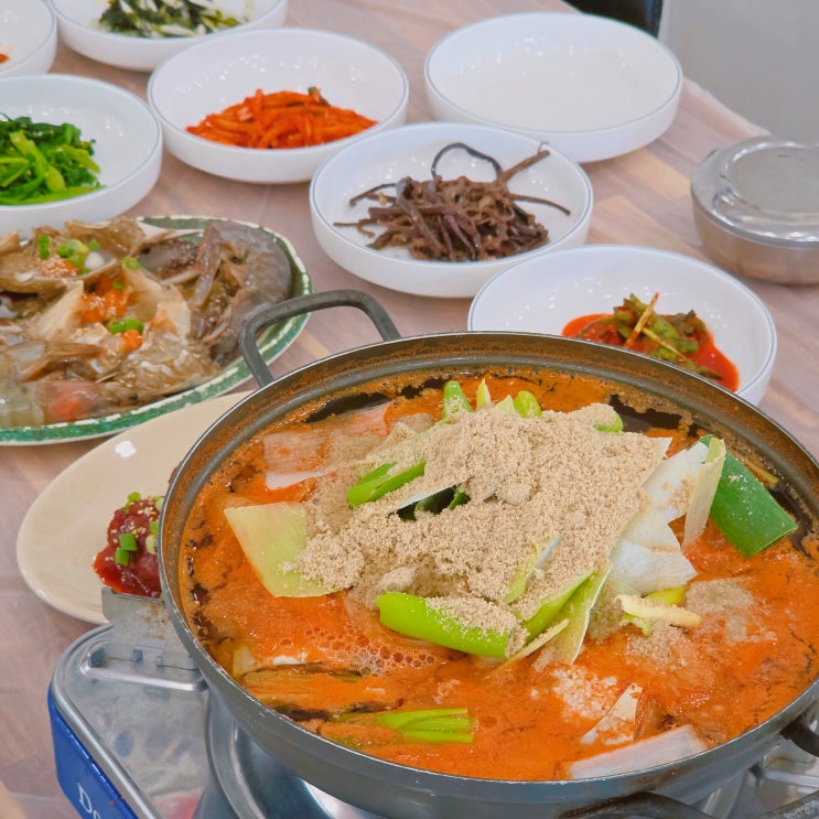  태안 안면도 현지인 맛집 꽃게집시골밥상 게국지세트 꽃지해수욕장 맛집