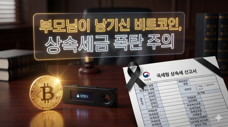  갑자기 돌아가신 부모님의 비트코인, 상속세 폭탄 없이 어떻게 찾을까요?