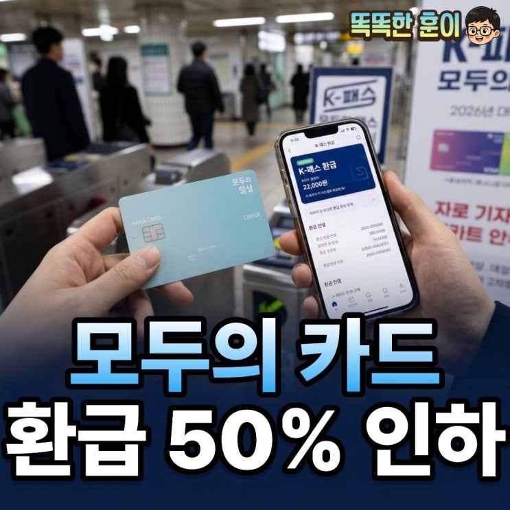  모두의 카드 환급 기준 50% 인하 신청하면 8만원?