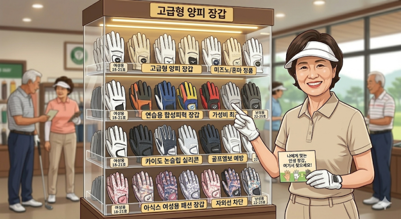 [꿀팁] 파크골프 장갑, 내 손에 딱 맞는 크기 정하는 법! (사이즈 표 보는 법)
