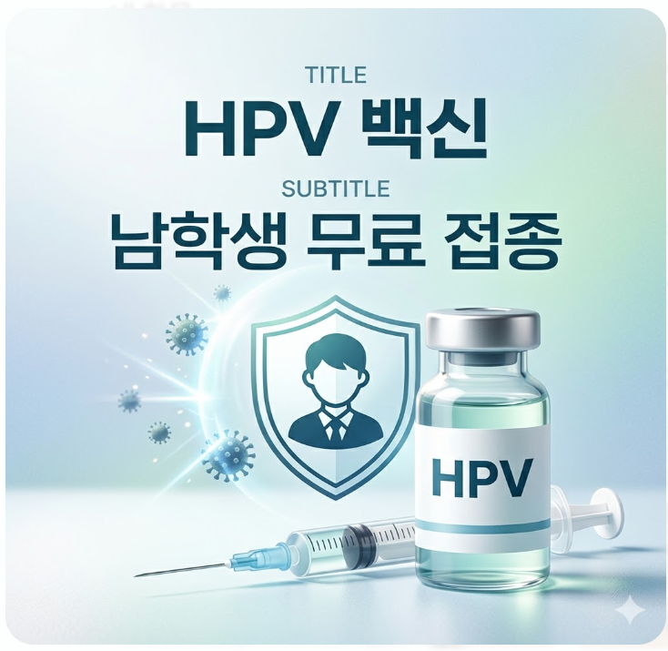  HPV 백신 남학생 무료 접종 대상 및 시기 총정리