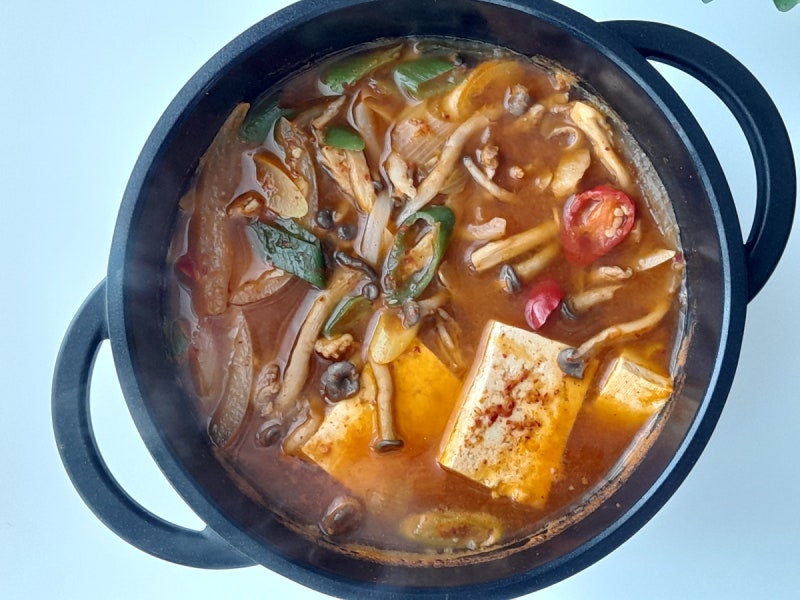 두부 버섯찌개 레시피 느타리버섯 요리 만드는법