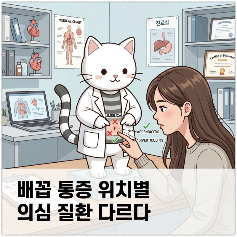 배꼽 주변 통증 위치별 원인 총정리 오른쪽·왼쪽·중앙 통증별 의심 질환까지 한 번에 정리