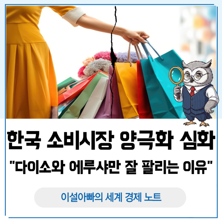  대한민국 소비 시장 양극화 심화: 다이소와 에루샤만 잘 팔리는 이유