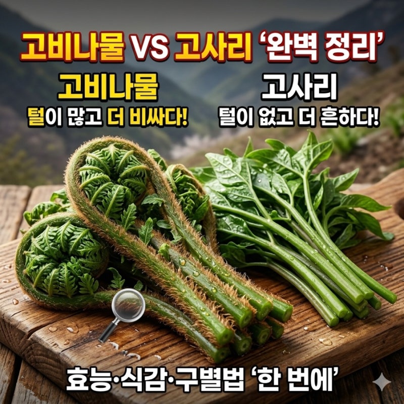 고비나물 효능과 중국산, 고사리와 차이까지 한번에 정리