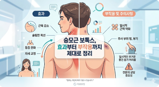 승모근 보톡스 진짜 효과 있을까? 유지기간·부작용 총정리