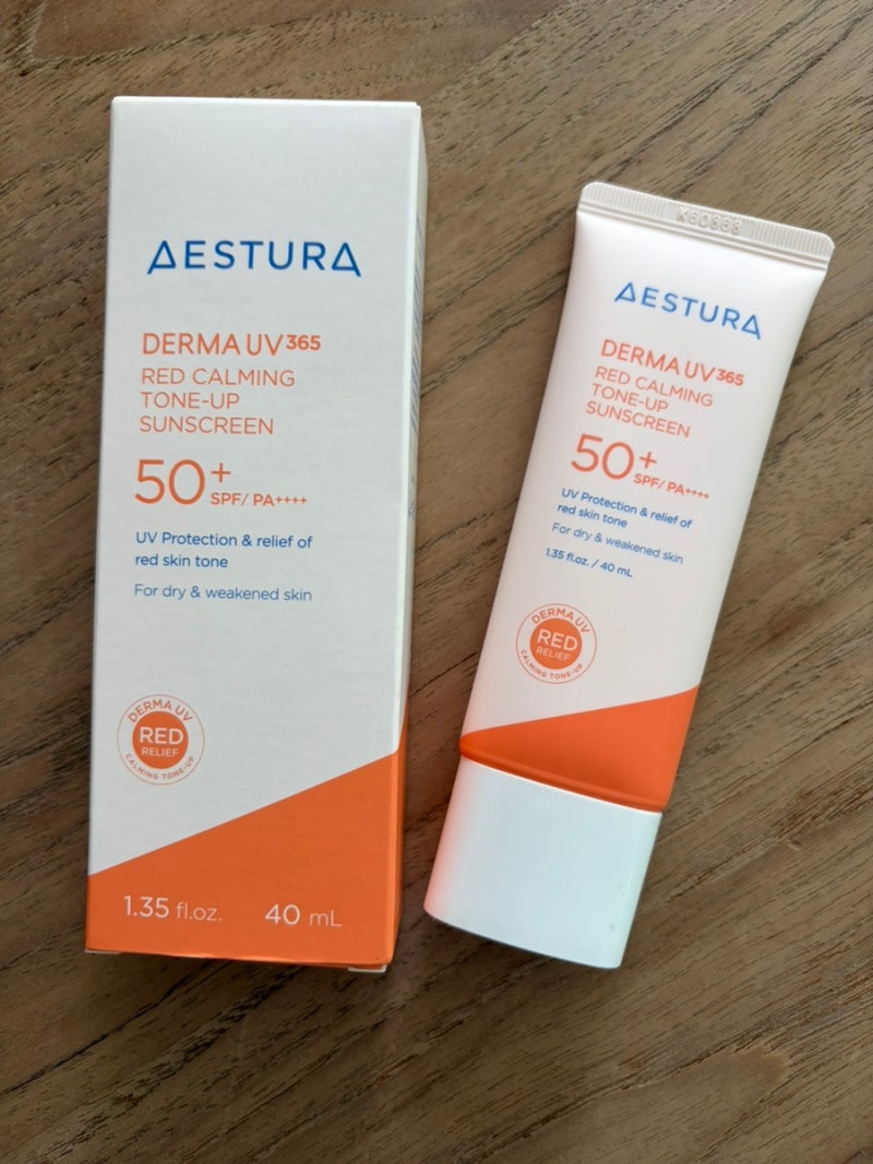 AESTURA 에스트라 더마 유브이 365 레드진정 톤업 선크림 SPF 50+/PA++++