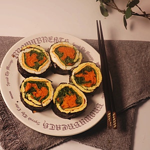 밥 없이도 맛있는 당근계란김밥 레시피 당근볶음김밥 만드는 방법