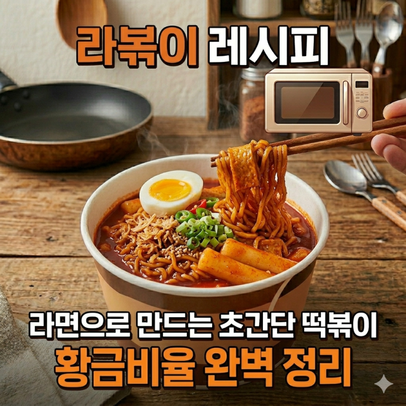 라볶이 레시피, 라면으로 만드는 초간단 떡볶이 황금비율 완벽 정리