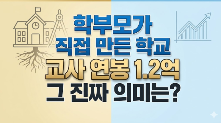  학부모가 직접 만든 학교, 교사 연봉 1.2억이 의미하는 건 무엇일까