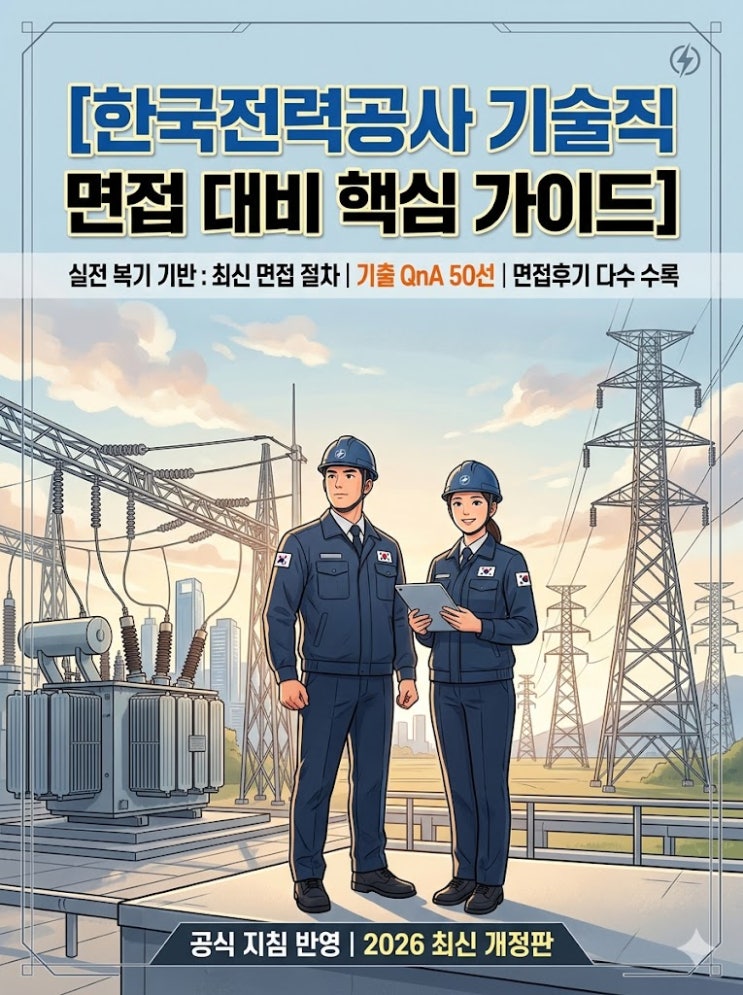  한국전력공사 배전직 면접후기 6명 기출 질문 답변 50선 정리