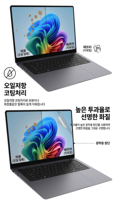 16인치 갤럭시북6 프로 화질저하 없는 올레포빅 액정보호필름 2매로 기스 해방된 직장인 후기